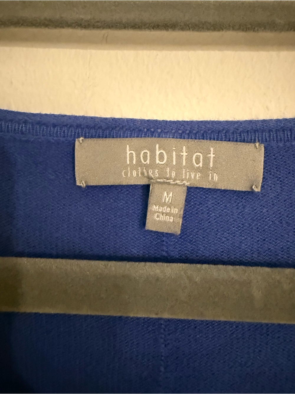 Habitat Clothes to Live In Women M Blue Cotton Tunic Top 3/4 Sleeve NWOT - Picture 5 of 7